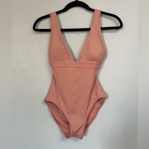 Vince Camuto blush pink tie back one piece swim suit Small/medium. Coquette soft